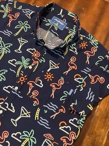 Chubbies The Weekend Has Arrived Neonlichter Flamingo Hawaiihemd Damen 2XL - Bild 1 von 5