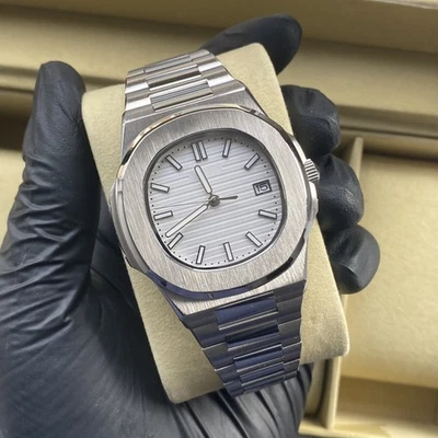 Mod Nautiko Watch Custom White Dial Automatic Glass Back Seikonaut NH35a - Image 1 of 4