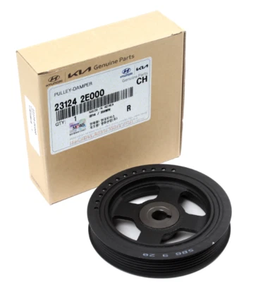 Poulie d'amortisseur de vilebrequin KIA SPORTAGE QL MK4 231242E000 NEUF ORIGINE - Photo 1/3