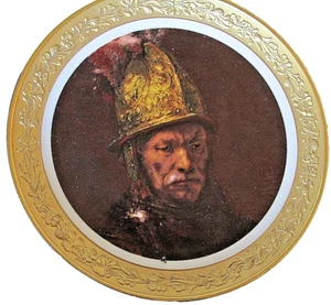 ANTIQUE GOLD PLATE SELB BAVARIA Krautheim GERMANY 1900-1949 Rembrandt Portrait - Picture 1 of 6