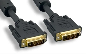 DVI Digital Dual link (24+1pin) 24AWG Cable Male to Male w/Ferrites - Picture 1 of 1