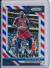 JRUE HOLIDAY 2018-19 PANINI PRIZM RED WHITE & BLUE PRIZMS REFRACTOR #137