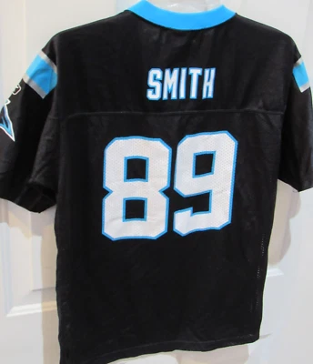Camiseta de fútbol americano vintage Reebok Carolina Panthers Steve Smith # 89 NFL para niño XL Foto 1 de 4