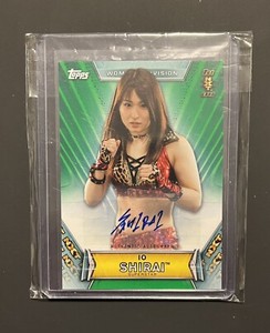 2019 WWE Topps Women’s Division Io Shirai Iyo Sky RC Green Auto /150