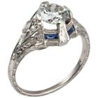 2.30ct Round Lab Created Diamond Women's Engagement Rings 14k White Gold Plated