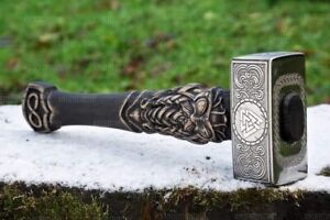 Double Headed Viking Battle War Hammer Survival Hunting Tactical Hammer best gf