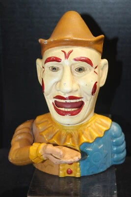 Vintage Humpty Dumpty Cast Iron Mechanical Bank  Book Of Knowledge Repro. - Image 1 of 4