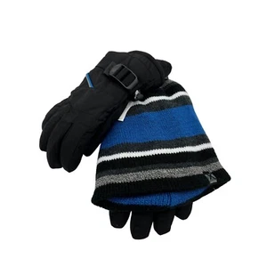 ZeroXposur Boys 2-Pc Versatile Cuffed Beanie Hat & Winter Gloves Set Size L/XL - Picture 1 of 3