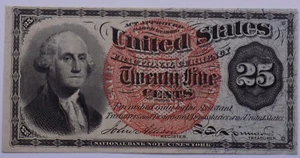 25 Cents Fourth Issue Fractional Currency Fr 1307 AU - Picture 1 of 2
