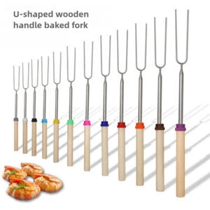 1-10X Marshmallow Toasting Fork Marshmallow Stick Extendable Telescoping Stick - Picture 1 of 22