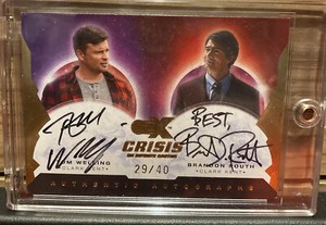 *Rare* CZX Crisis Infinite Earths dual autograph Tom Welling Brandon Routh 29/40