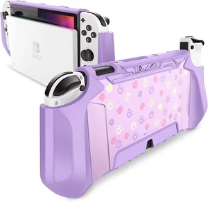 For Nintendo Switch OLED 2021, Mumba TPU Grip Case Dockable Protective Cover 7" - Picture 1 of 41