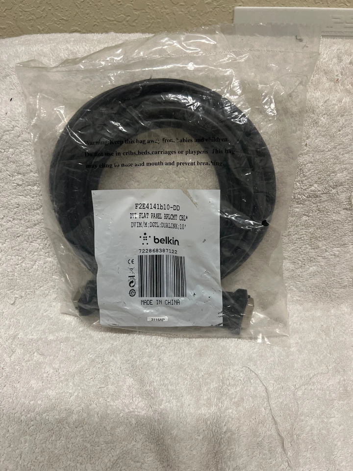 Belkin F2F4141B10-DD DVI FLAT PANEL REPLACEMENT CABLE - Image 1 of 1