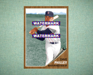 Dave Philley Boston Red Sox 1962 Style Custom Baseball Art Card
