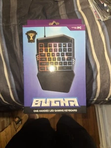 Bugha One Handed Gaming USB Keyboard RGB Backlit 35 Keys Portable Gaming - Picture 1 of 1