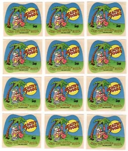 Vintage Mello Smello WUZZLES Mission Nutrition Scratch & Sniff Sticker Lot of 12 - Picture 1 of 5