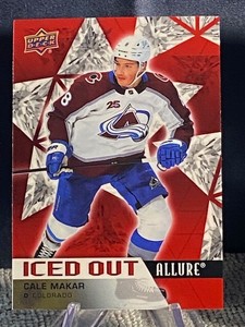 💎 CALE MAKAR Red Iced Out Insert 💎2021-22 Upper Deck Allure #IO-9