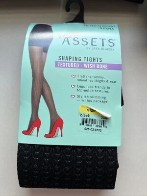 Medias Spanx Assets by Sara Blakely Wishbone Modeladoras Talla 2 Negras Texturizadas Nuevas Foto 1 de 4