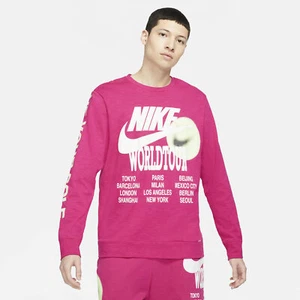 Nike Sportswear World Tour Camiseta Mangas Largas DA0629-615 LS Camisa Fireberry Hot Lab - Imagen 1 de 5
