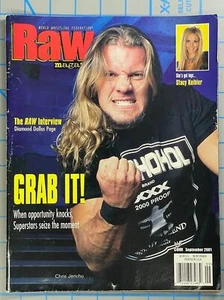 WWF RAW Magazine Grab it! Chris Jericho September 2001 WWE Vintage Wrestling - Picture 1 of 12