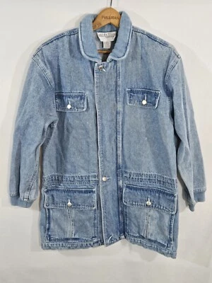 Vtg Nordstrom Town Square Denim Jean Chore Barn Jacket Women's PM - Image 1 of 4