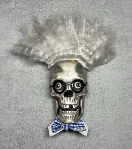 Seasonal Visions Chattering Skull Animated Skull Bow Tie Glasses Halloween Decor - Picture 1 of 17