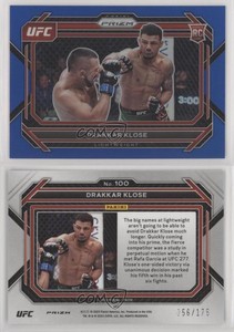 2023 Panini Prizm UFC Blue Prizm /175 Drakkar Klose #100 Rookie RC