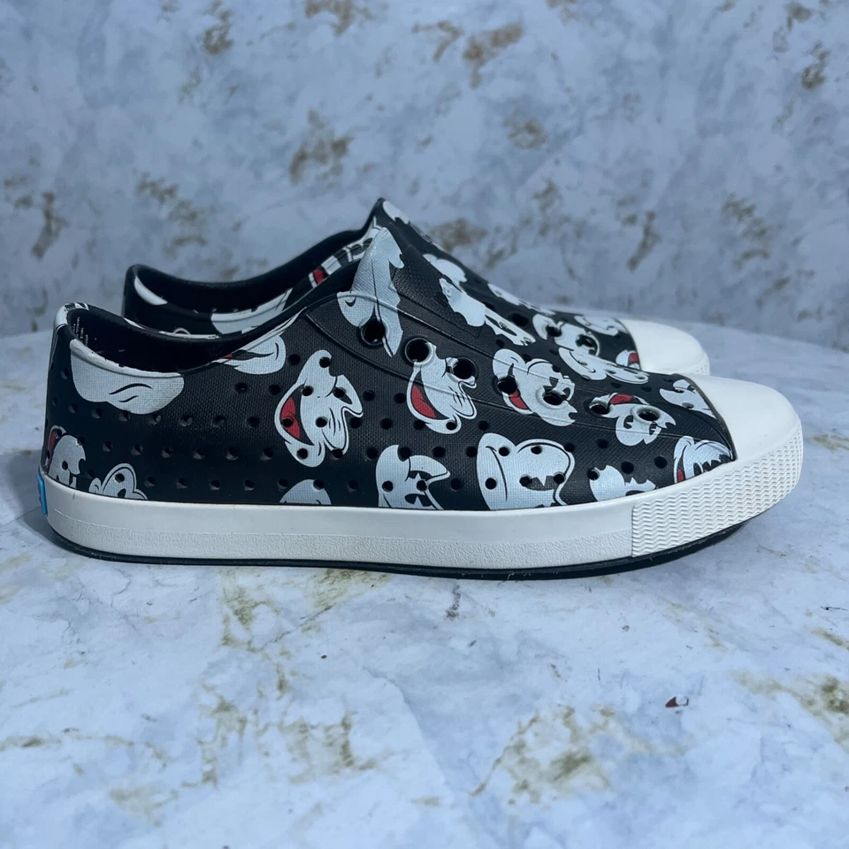 Disney X Nativo Mickey Mouse Para Mujer Talla 7 Zapatos Negro Blanco Zapatillas Cómodas Foto 1 de 4