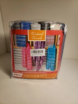 LOOMANGO Juego de 6 Toallas de Playa Turcas (39"x70") Prelavadas para Tacto Suave Algodón Foto 1 de 4