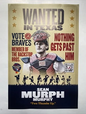 SEAN MURPHY Atlanta Braves Baseball 2024 ASG Poster MLB All Star Game Texas - Image 1 of 2
