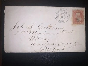 🏴☠️: EE. UU. #65 en portada de 1860 Great Barrington Mass. - Imagen 1 de 3