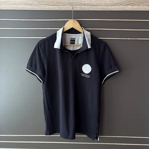 hugo boss polo shirt herren m Schwarz/ Weiss Slim Fit - Picture 1 of 2