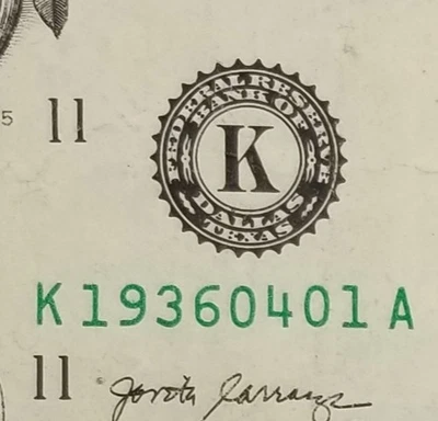 Birthday Anniversary Note April 1, 1936 January 4, 1936 $1 Dollar Series 2017 A - Image 1 of 4