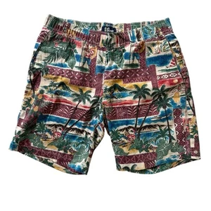 Pantaloncini uomo Reyn Spooner piccoli misto cotone vita elastica Babbo Natale hawaiano - Foto 1 di 7