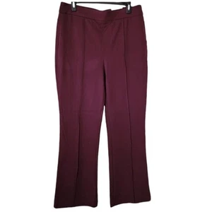 Pantaloni donna bootcut Nine West Sculping Solutions bordeaux nuovi con etichette grandi - Foto 1 di 7