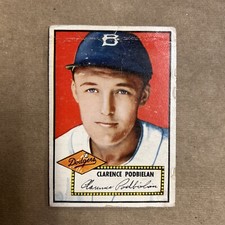 1952 Topps Baseball Clarence Podbielan Brooklyn Dodgers Card #188