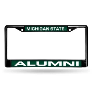Michigan State Spartans Alumni Black Metal Laser Cut License Plate Frame - Picture 1 of 5