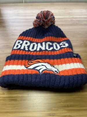 NFL 47 MARCA DENVER BRONCOS Gorro tejido con puños POM BALL. Talla única Foto 1 de 4
