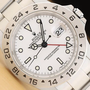 2000 ROLEX EXPLORER II 16570 POLAR WHITE DIAL STAINLESS STEEL GMT OYSTER WATCH - Picture 1 of 12