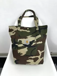 Carhartt Vertical Open Tote/Shopper Tan Canvas Bag,Camouflage - Picture 1 of 12