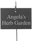 Personalised Outdoor Garden Slate Sign with Metal Stake Hanger - 13x10cm - Free 