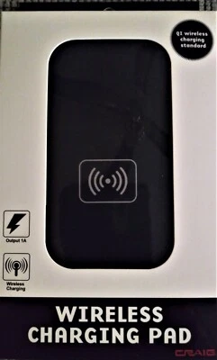 Craig CC4009 Portable Qi-Enabled Wireless Charging Pad in Black - Image 1 of 3