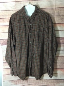 Camisa Columbia Abotonada, Talla XL--- Marrón Cuadros Manga Larga - Imagen 1 de 8