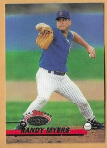 Randy Myers Chicago Cubs #667 - Topps Stadium Club casi nuevo-como nuevo 1993 - Imagen 1 de 2