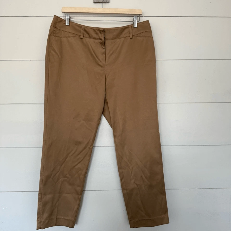 Zac & Rachel Women’s 12P Tan Khaki Chino Pants Office Core Career Work - Image 1 of 4