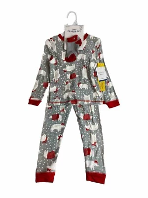 Conjunto de pijama moderno unisex para niños de 3 piezas - diseño de oso polar - calcetines a juego - talla 5 nuevo con etiquetas Foto 1 de 4