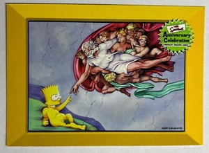 2000 Inkworks The Simpsons Art by Bart #51 Bart Simpson God Trading Card