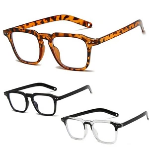 Unisex Rectangular Cuadrado Plástico Marco Lentes Transparentes Moda Anteojos - Imagen 1 de 4