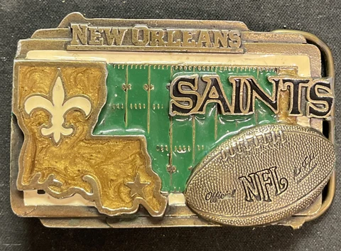 NFL Licensed New Orleans Saints Belt Buckle ENN Cards Cover