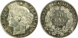 France - Cérès - 50 Centime 1894A MS62 - PCGS Certified 2/2 - Picture 1 of 5